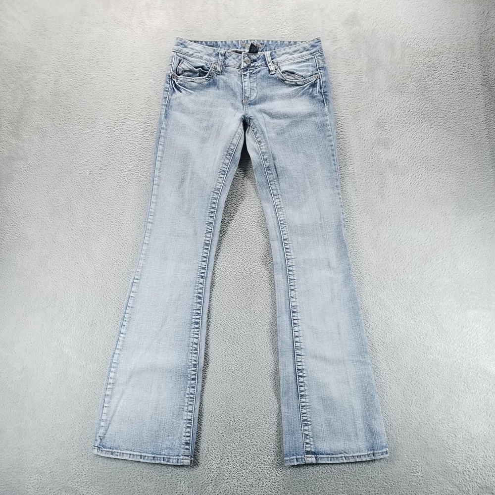 Amethyst Jeans Womens 7 Blue Bootcut Low Rise Light Wash Stretch Y2K